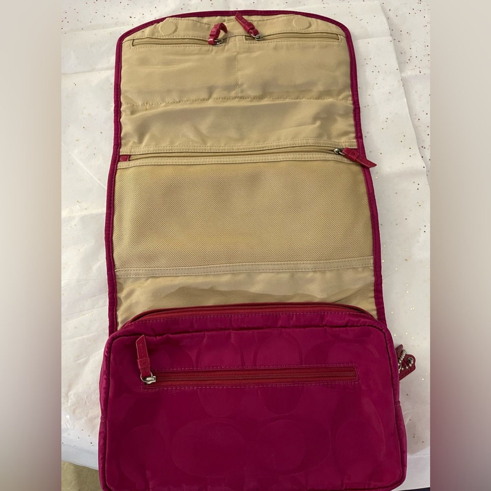 Coach toiletry hanging bag